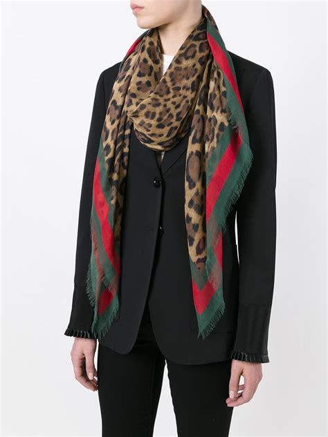 gucci leopard print shawl